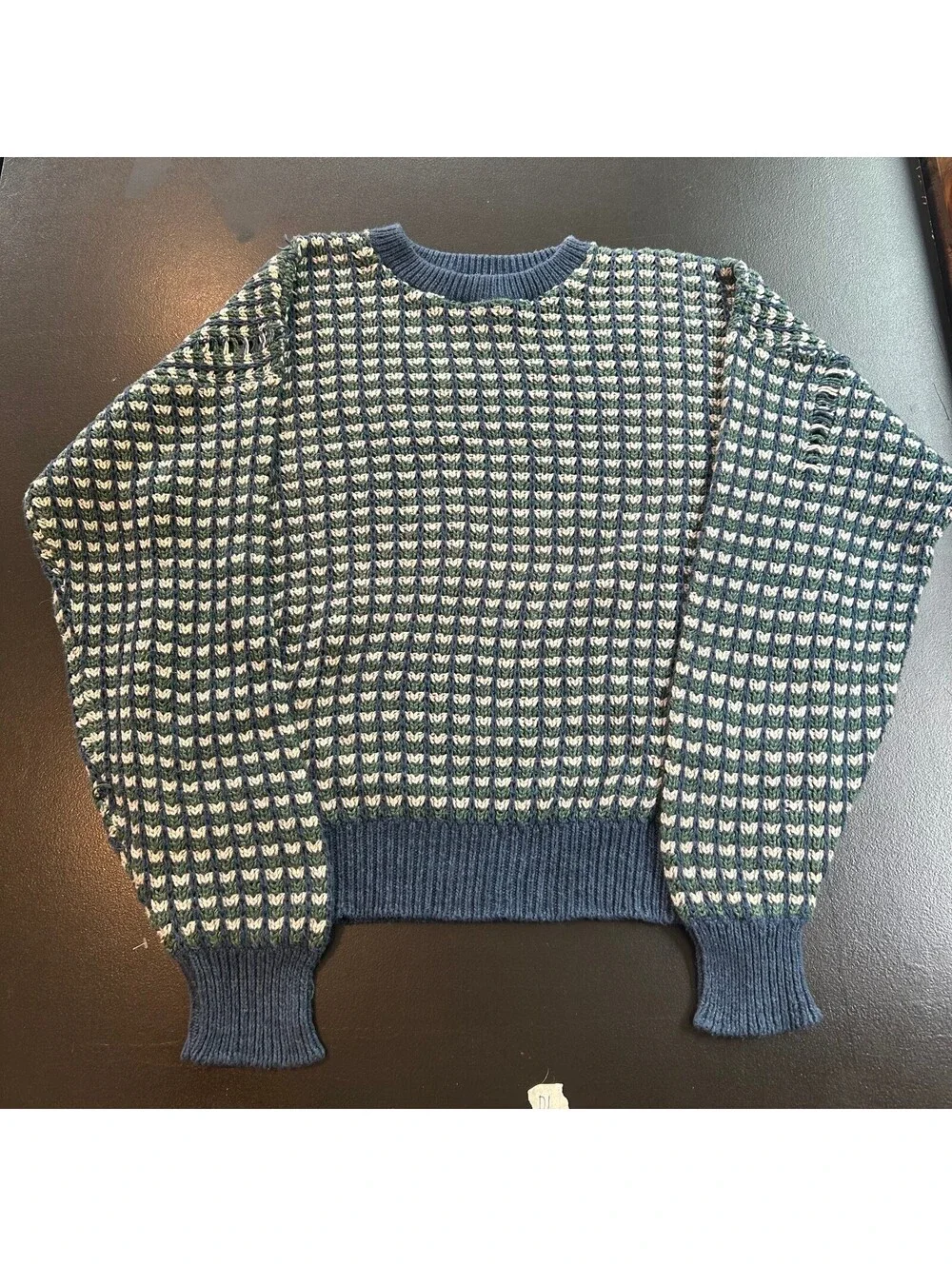 Boat House Row 100% Cotton Patterned Sweater XL